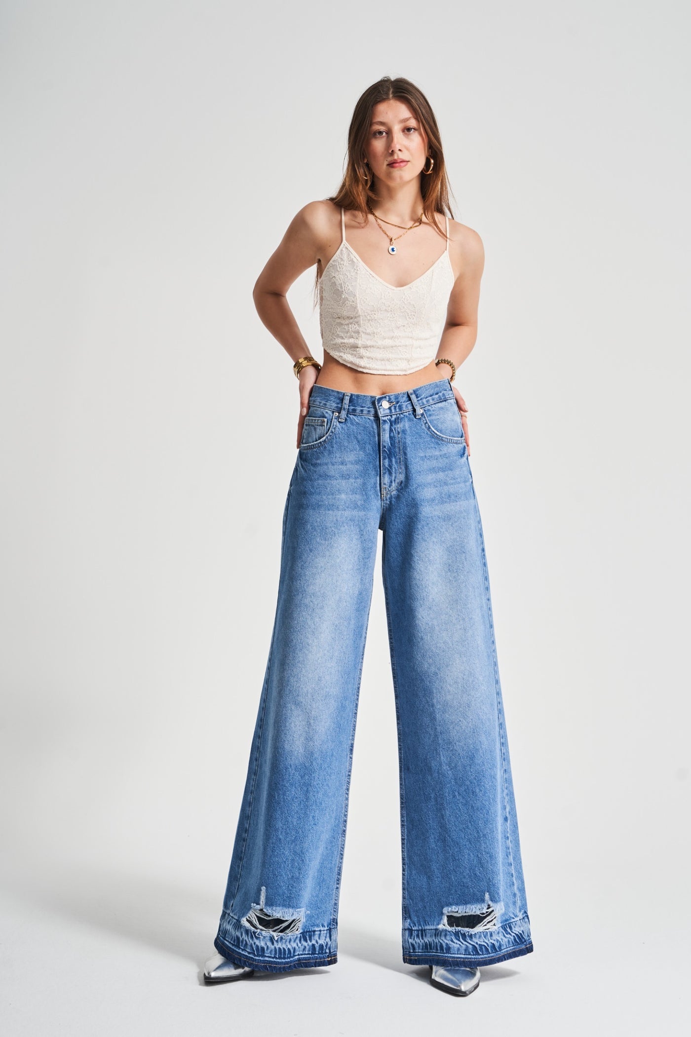 Idalia Wide-Leg High-Waist Jeans