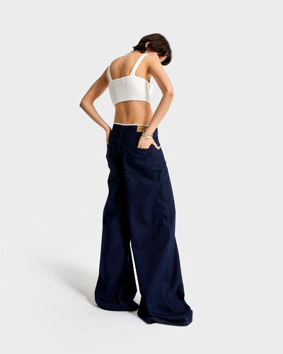 SOPHIA LOW RISE WIDE LEG JEANS