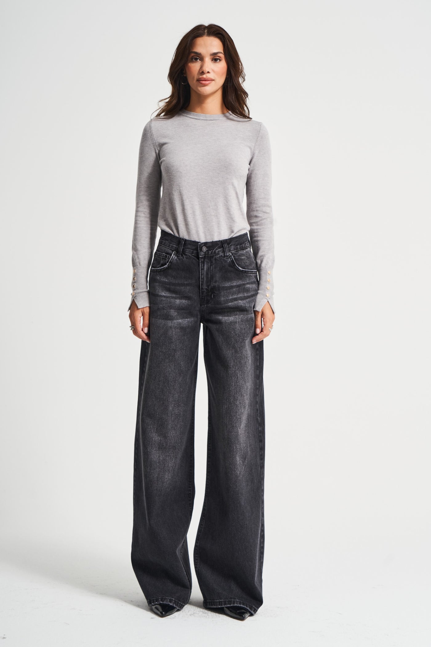 JULIE LOW RISE WIDE LEG JEANS