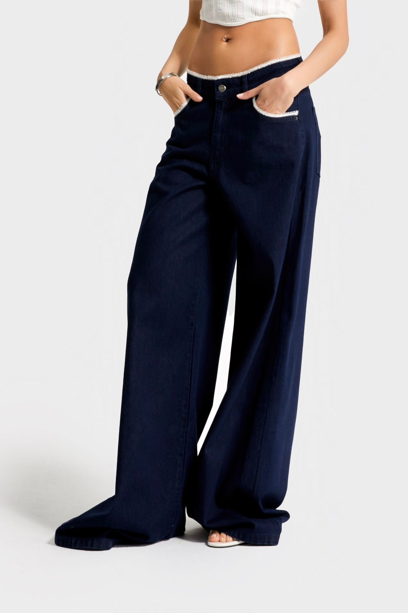 SOPHIA LOW RISE WIDE LEG JEANS