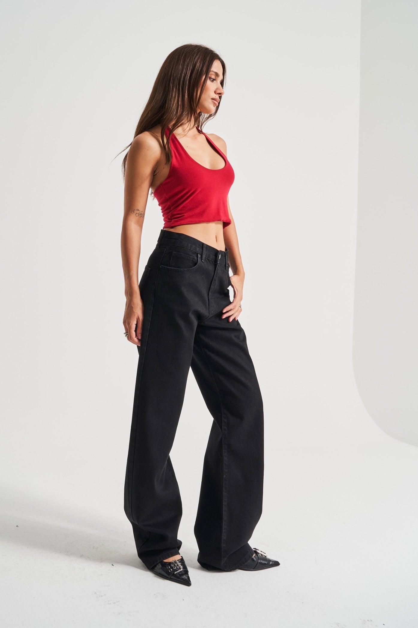 DELLA HIGH RISE WIDE LEG JEANS