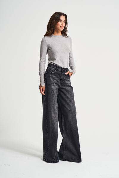 JULIE LOW RISE WIDE LEG JEANS