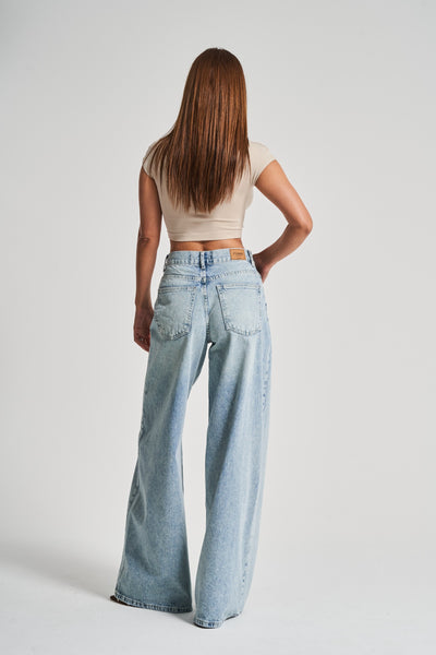 SOLLE WIDE-LEG MID-RISE JEANS