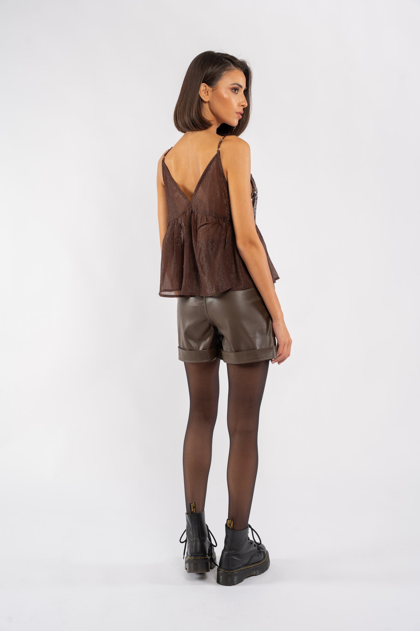 AIMÉE LEATHER SHORTS