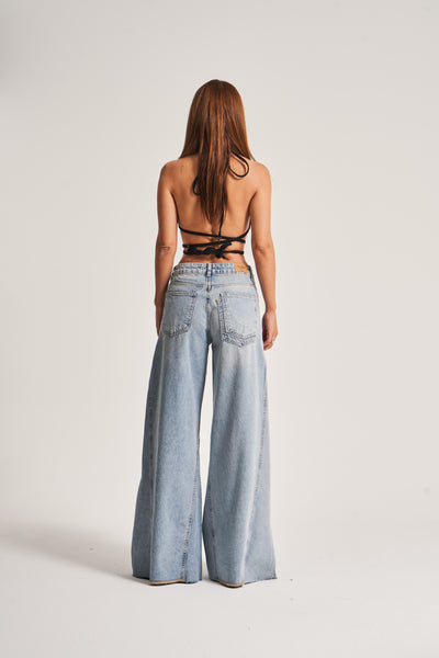 Poppy Wide-Leg Mid-Rise Jeans