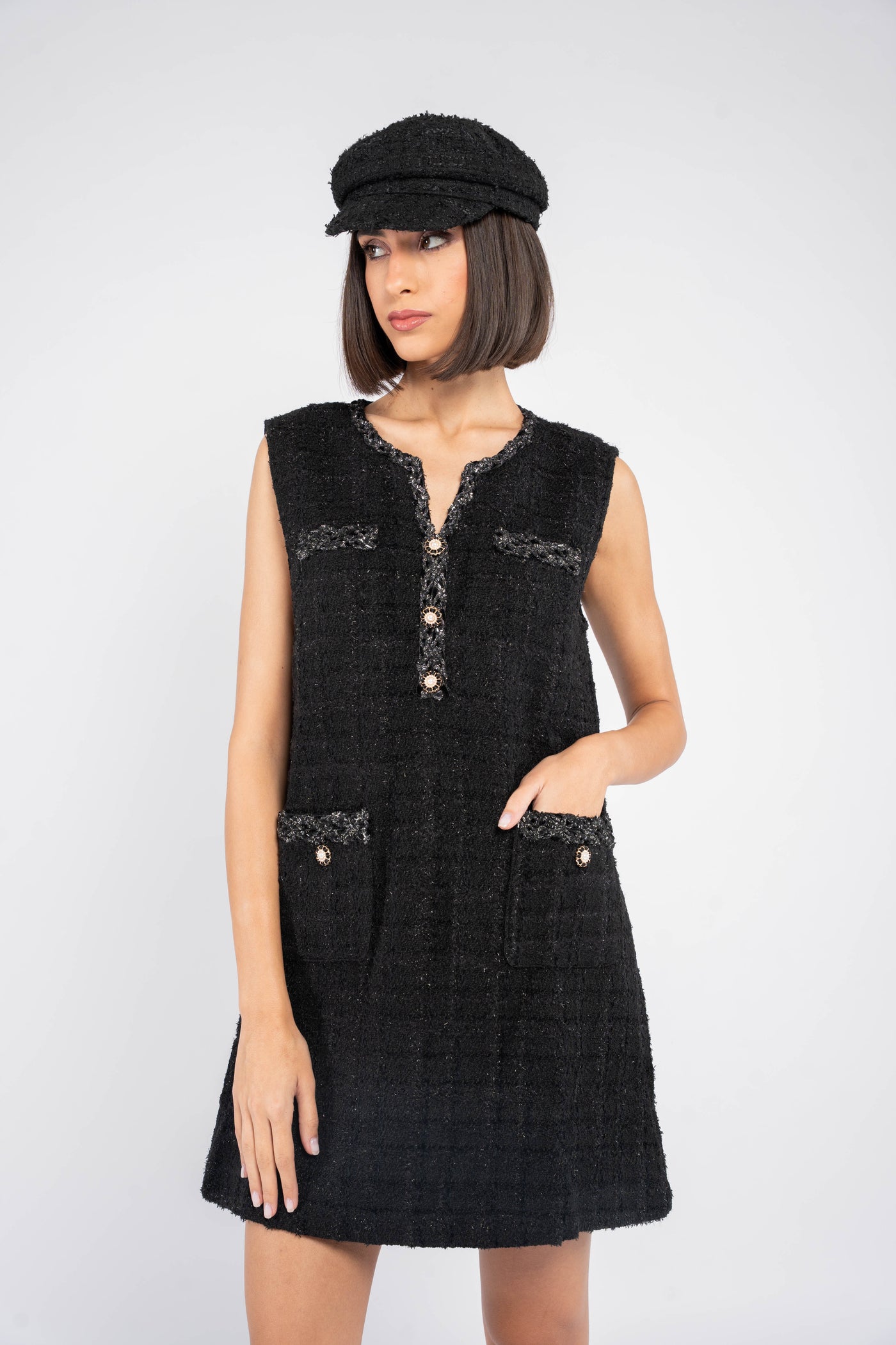 AGATHE TWEED MINI DRESS