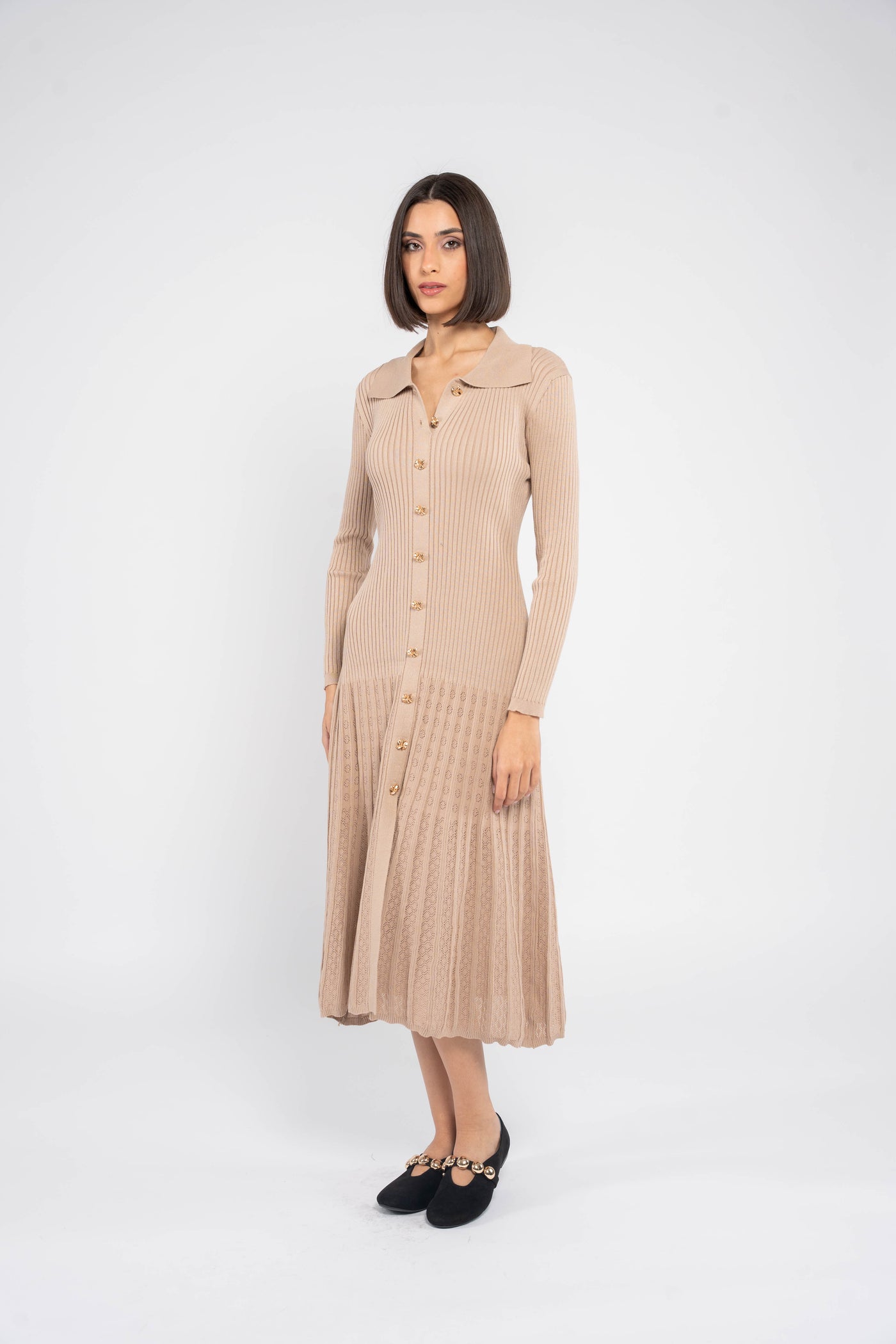 AUBREY RIBBED MIDI DRESS