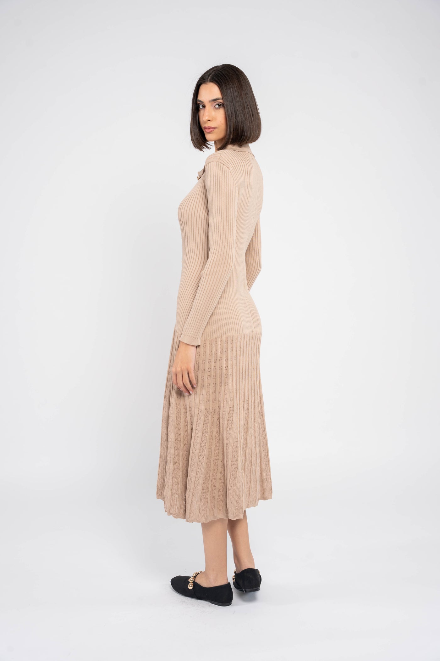 AUBREY RIBBED MIDI DRESS