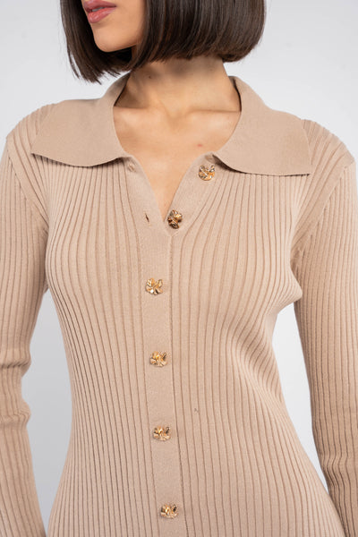 AUBREY RIBBED MIDI DRESS