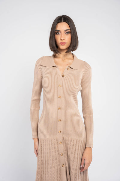 AUBREY RIBBED MIDI DRESS